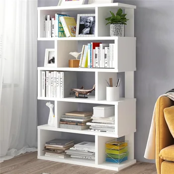 

Simple and easy home furniture book rack Fall to the ground shelf students Bookcase multi-function Save space storage cabinets