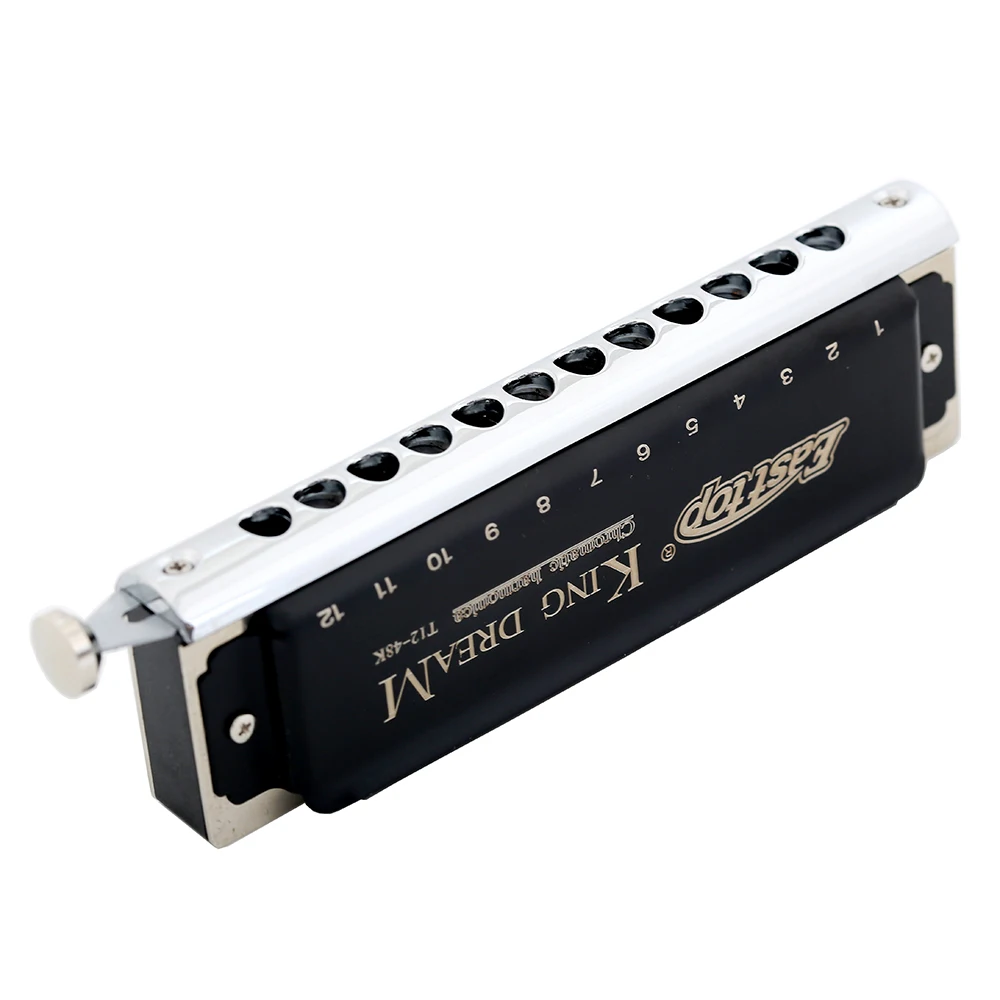 Easttop Harmonica Chromatic Harp T1248K 12 Hole 48 Tone Mouth Organ Professional Musical Instruments Key C Stainless Steel Cover chromatic harmonica mouth harp