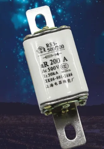 Fuses: RS3-500/250 250A 500V / RS3-500/200 200A 500V / RS3-200 200A 500V / RS3 200A 750V 1*46L / RS3 800V 60A 1*25L aR
