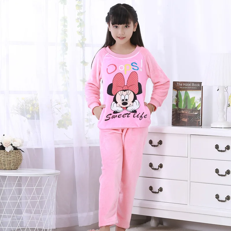 Детская зимняя фланелевая Домашняя одежда, Детская домашняя одежда, ночные рубашки унисекс для подростков 3-12 лет, пижамы для мальчиков и девочек - Цвет: AC306