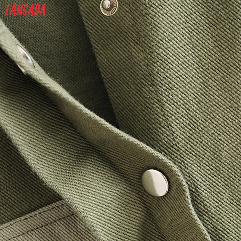 Tangada, модная женская джинсовая куртка amy green, негабаритных размеров, с карманами, повседневный стиль, пальто с длинным рукавом и карманами, уличные Топы 3w101