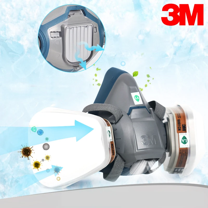 3M 6502 с 6001 противогаз 7 в 1 респиратор спрей формальдегид Защита прочный удобный и экономичный Половина маска для лица набор