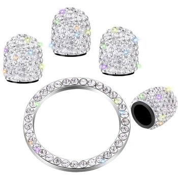 

Valve Stem Cover Crystal Rhinestone Universal Tire Valve Valve Cap Dust Cap Auto Parts