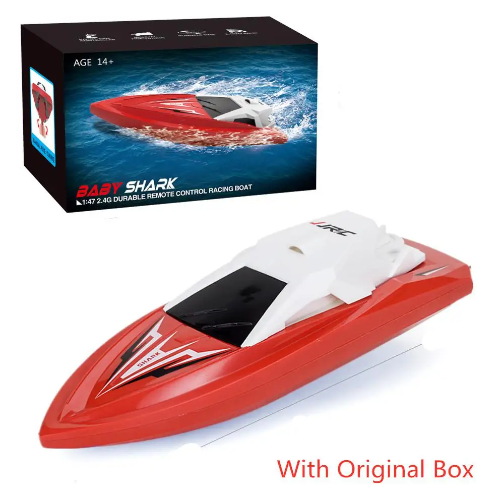 Red Retail Box Радиоуправляемая лодка JJRC S5 1/47 10 км/ч 2,4G интеллектуальная лодка с дистанционным управлением, долговечная водная лодка, модель, высокоскоростная конкурентоспособная электрическая игрушка - Цвет: Red Retail Box