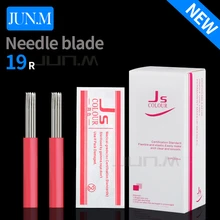 10Pcs 19 Round Needles For Microblading Manual Pen Semi Permanent Makeup Manual Fog Pen Needle R19 Tattoo Eyebrow Pen Needles