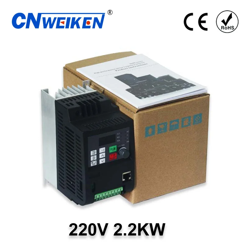 Variável do Inversor da Movimentação de Frequência do Motor Vfd para o Motor do Eixo do Cnc 4.0 7.5kw 220 v Vfd Conversor 0.75 – 1.5 2.2 3.0