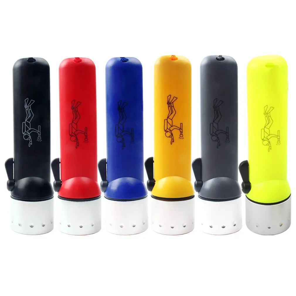

Led Underwater Flashlight Ip68 Waterproof 5Th Battery Aa*4 Portable Special Plastic Professional Diving Light Flashlight Sale
