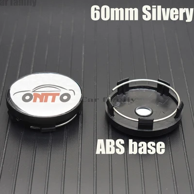 Car Wheel Hub Center Caps fit for Teana Sylphy Qashqai Livina Tiida Cube Juke 54mm 60mm 20pcs Auto Rims Auto Wheel hub Covers - Цвет: 60mm ABS Silver