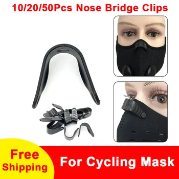 

50pcs/bag Adjustable Face Mask Nose Bridge Clips Mouth Face Mask Fix Riding Cycling Face Mask Parts DIY Anti-Slip Accessories