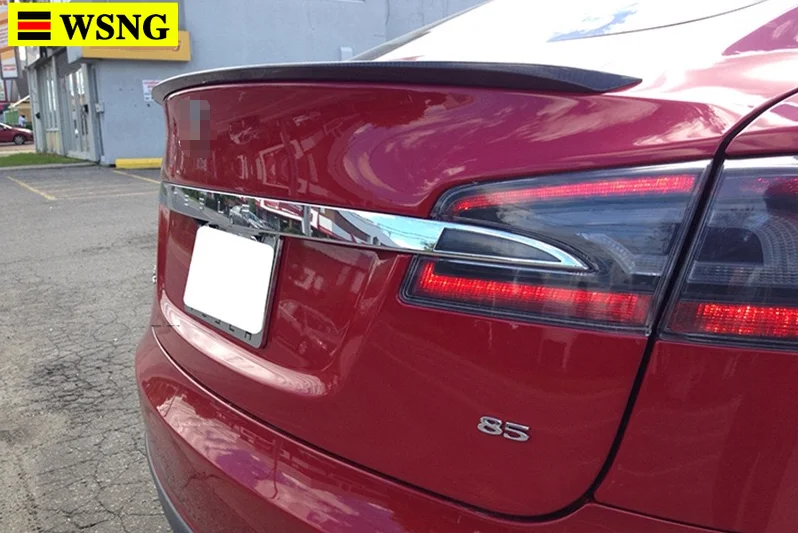 Задний спойлер из углеродного волокна подходит для Tesla Model S 4 Door Sedan 2012 2013 2014 2015