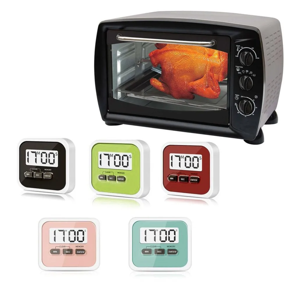 Digital Kitchen LCD Count-down Timer Display With Stand Home Electronic Cooking Baking Alarm Timer Stopwatch Cooking Tool Gadget