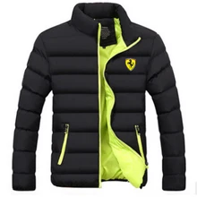 2021 New Men's Hot Sale Ferrari Jacket Down Jacket Brand Printing Men's Casual Fashion Men's Zipper Top Direct Sales