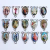100pcs of Assorted Double Sided Holy Family Divine Mercy Medal Rosary Centerpieces 6