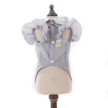 Комнатные собачки летняя рубашка для маленькой собаки кошки одежда пчела вышивка, Лепестковые рукава собак домашних животных Костюмы жилет футболка сезон: весна–лето хлопок