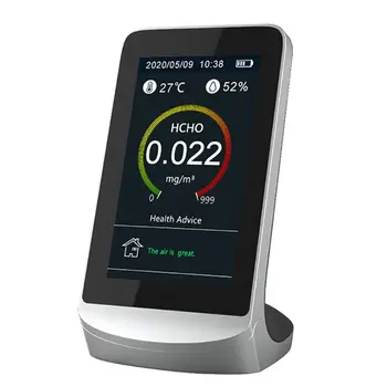 

Digital Air Quality Monitor PM2.5 HCHO/TVOC AQI Gas Detector w/ History Function