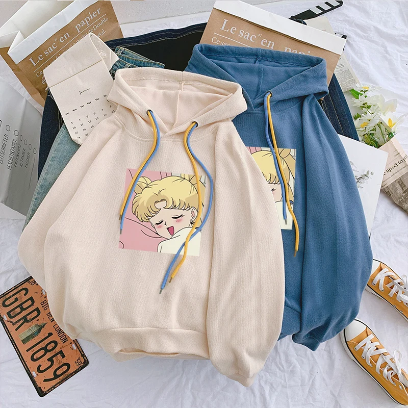 Сейлор Мун толстовка с принтом Толстовка 2020 корейский стиль ulzzang kawaii 90s