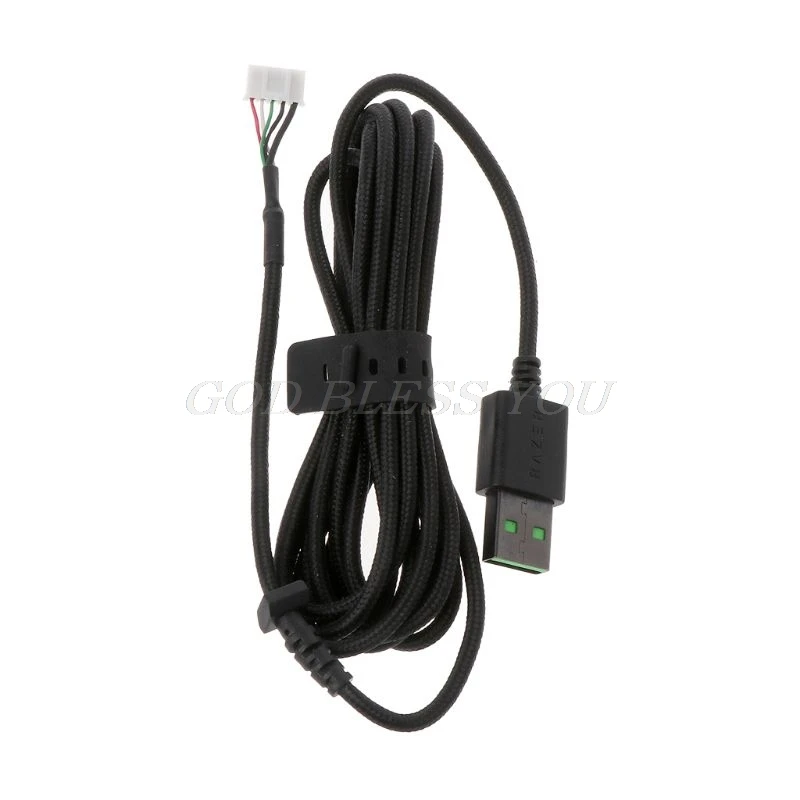 Durable Nylon Braided Line USB Mouse Cable Replacement Wire For Razer DeathAdder Elite Wired Gaming | Компьютеры и офис