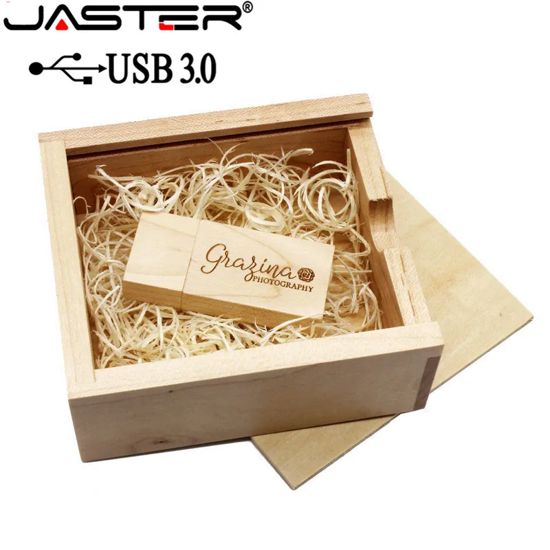JASTER USB 3 0 грецкий орех клен фотоальбом usb + коробка флэш накопитель 64 ГБ 16 32