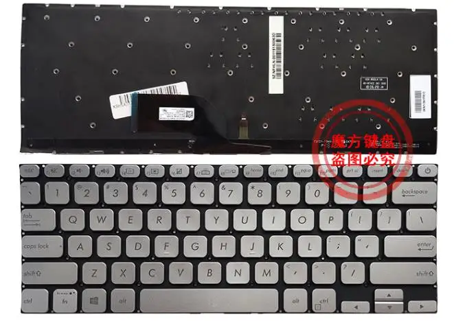 

New US Keyboard with Backlit for ASUS Adol13 Adol13u Adol13f X330UA S13 S330 Laptop Silver Keyboard