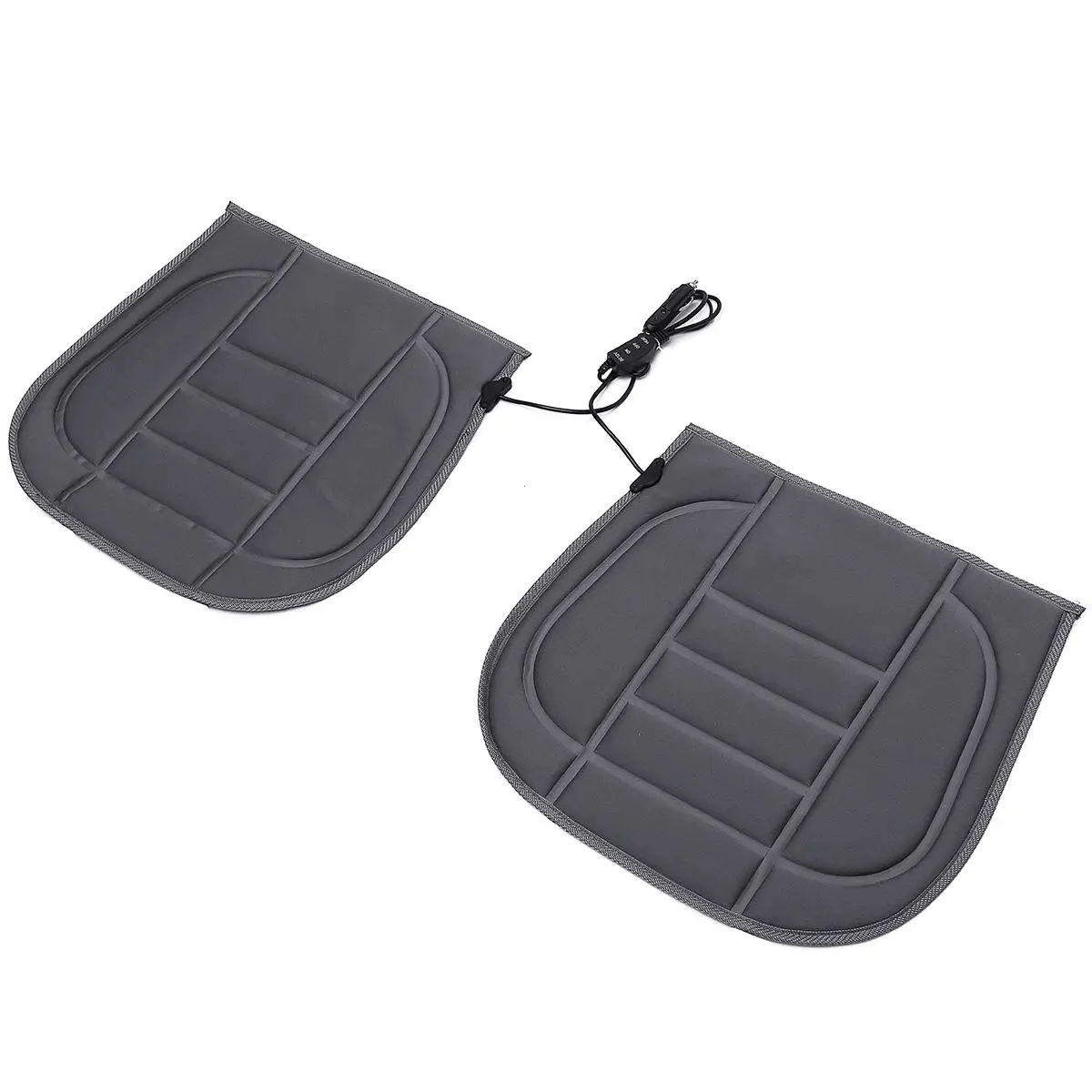 Автомобильные передние/задние сиденья с электрическим подогревом, быстро нагревающиеся и регулируемые зимняя подушка для сиденья, подушки, автомобильные коврики - Название цвета: Grey Front B