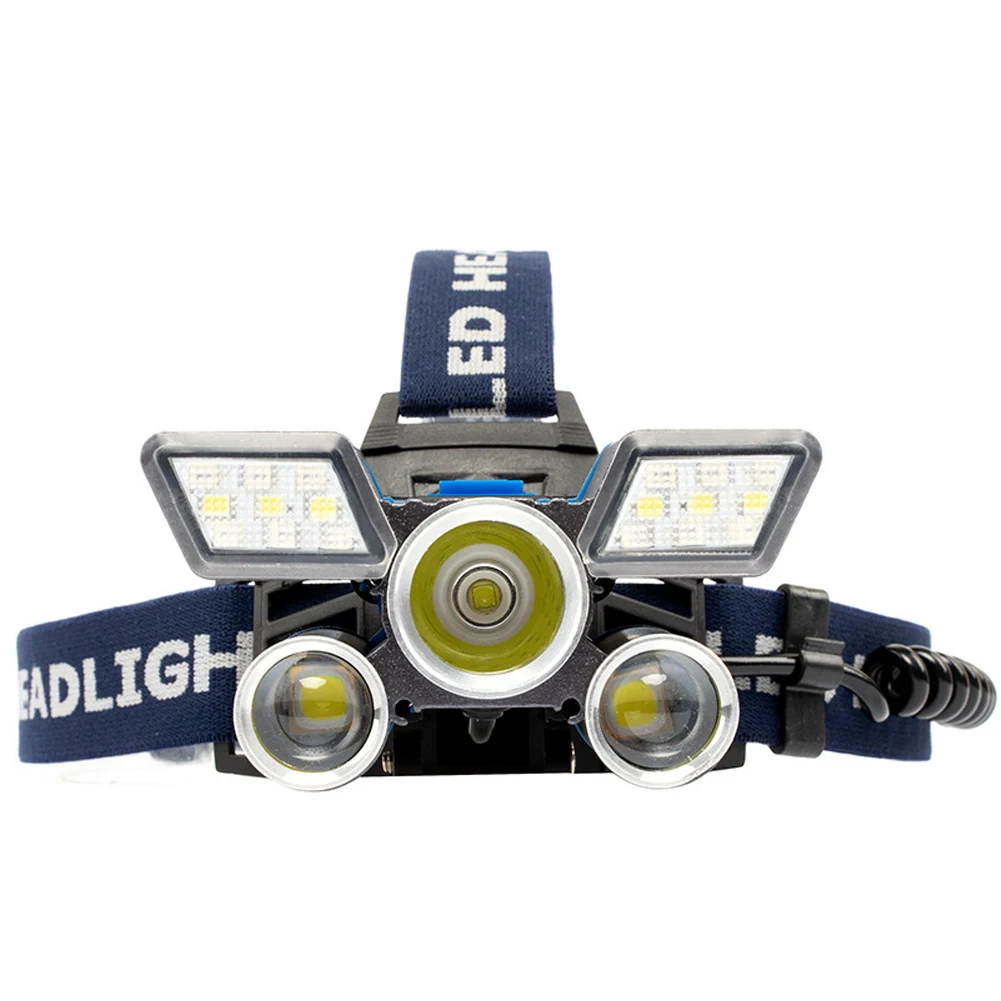 Охотничий светодиодный индикатор налобный фонарь USB перезаряжаПредупреждение светильник для наружного кемпинга Многофункциональный походный водонепроницаемый ночной бег