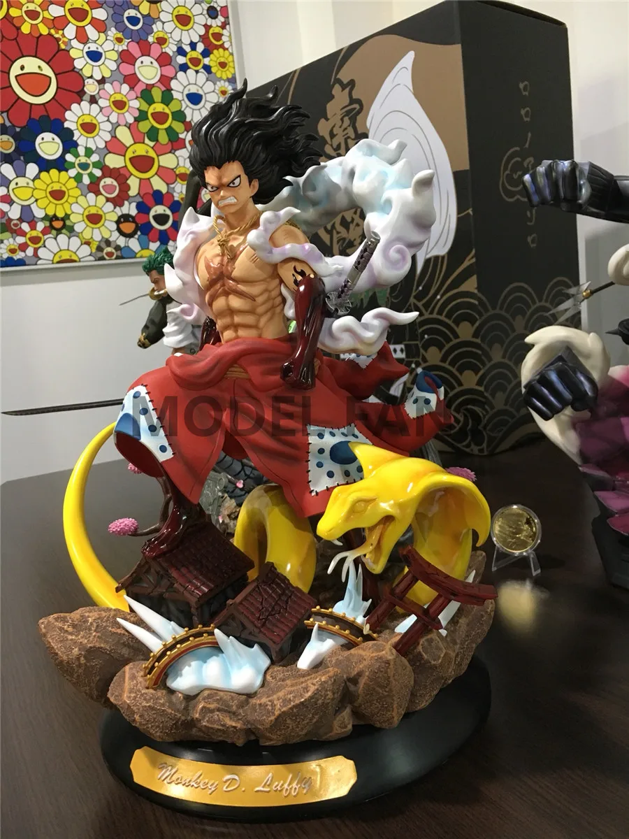 One Piece Luffy Gear Fourth Kimono Snake Man Form GK Resin Statue for Collectors' Toy Collection. image 5