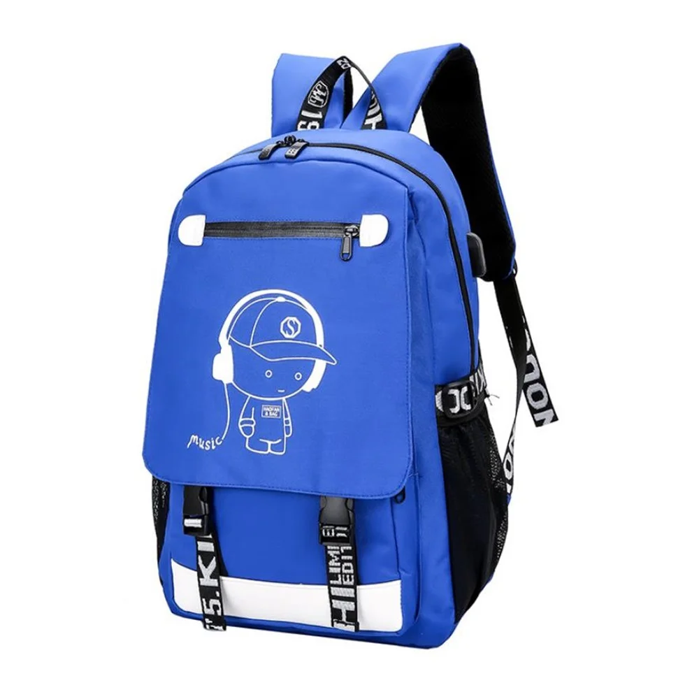

Student Backpacks Anti-Theft Code Lock USB Charging Middle Students School Bag Leisure Neutral Outdoor Motion Zipper Travel Bag