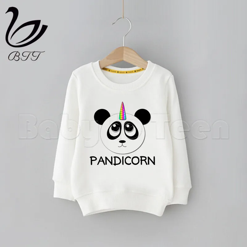 Детская толстовка с капюшоном с рисунком из мультфильма «I Am A Pandicorn»; свитера с милым принтом; детская одежда; детские толстовки с капюшоном и рисунком - Цвет: C
