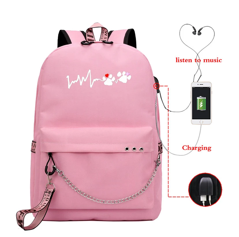 Women Book Bag 15 Lover Loser большие школьные сумки для девочек-подростков, рюкзак с зарядкой через Usb, женская сумка для книг, большая школьная сумка, молодежная сумка для отдыха и колледжа - Цвет: Women Book Bag 15