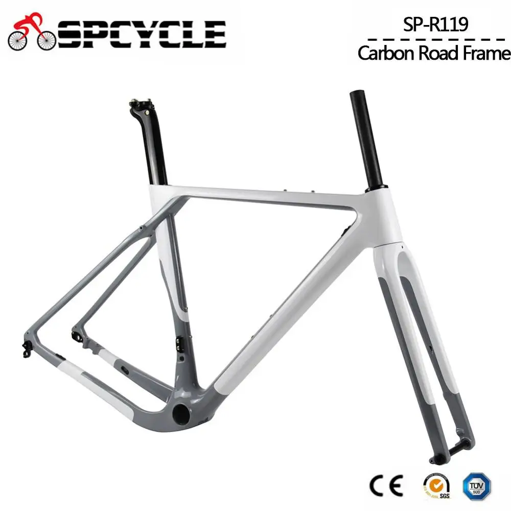 Spcycle Aero полный карбоновый гравий велосипедный Велокросс велосипедная рама дисковый тормоз дорожный велосипед набор Рам передний 100*12 мм задний 142*12 мм