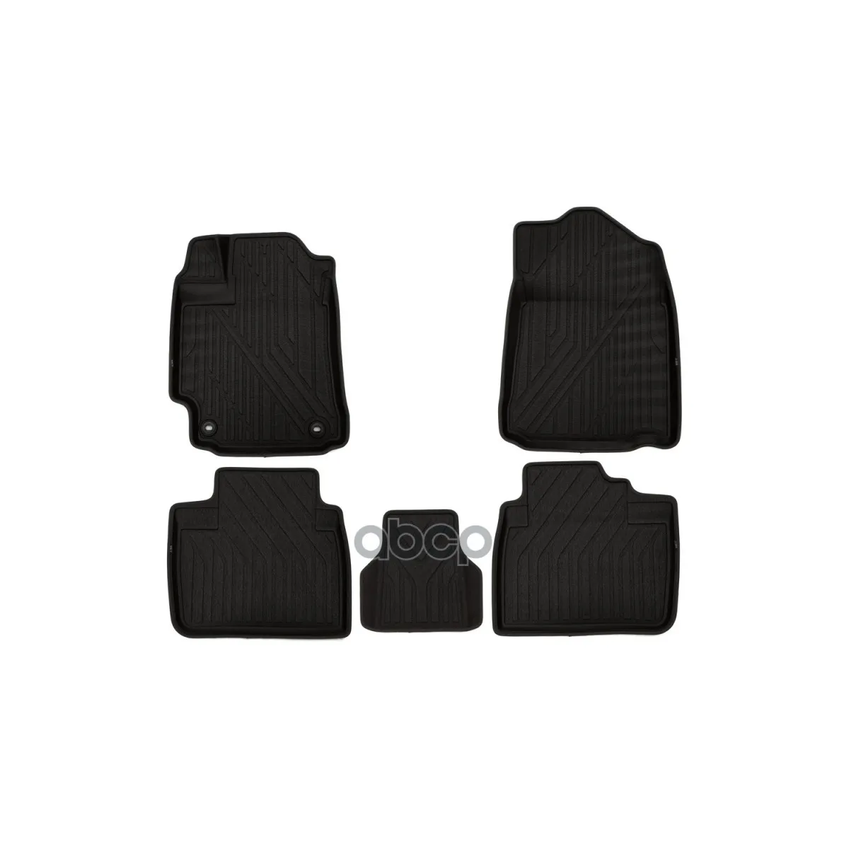 Коврики Kvest 3d В Салон Toyota Camry, 2011-, Xv50, 5 Шт.(Полистар, Черный, Черный) KVEST арт. KVESTTYT00003K