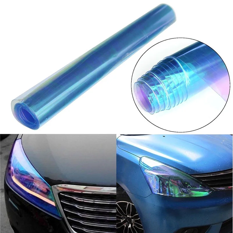 

Colorful Blue 150*30cm Car Driving Light Headlight Vinyl Tint Film Sheet Sticker