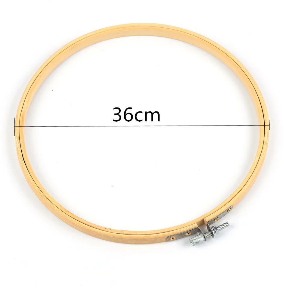 36cm 1 шт. 10-40 см деревянная удобная машина для вышивки крестом пяльцы для вышивания кольцо бамбуковая рамка пяльцы для вышивания круглые инструменты для шитья - Цвет: 36cm