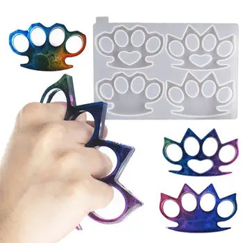

Shiny Mini Brass Knuckles Shape Silicone Molds DIY Epoxy Resin Mould Keychains Pendant Polymer Clay Moulds