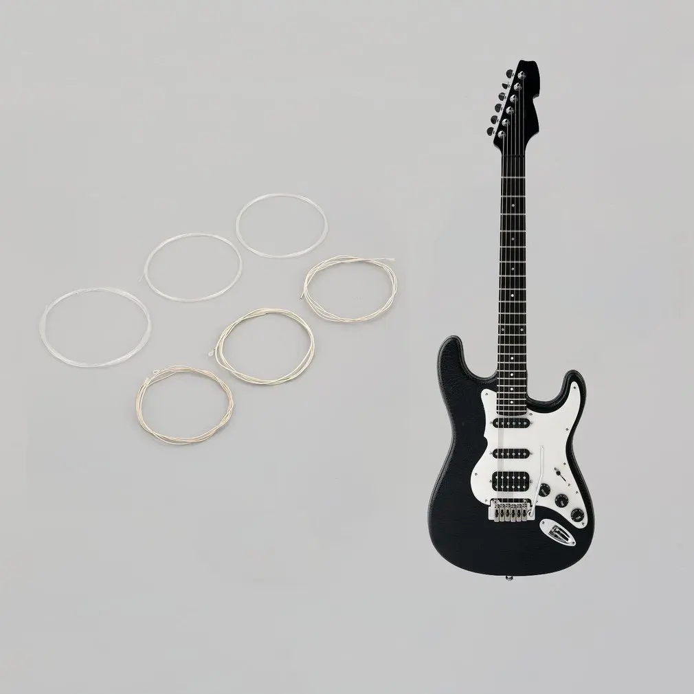6psc прозрачные серебряные нейлоновые серебряные струны набор для классической гитары 1 м 1-6 E B G D A E комплектующие для бас-гитары и набор аксессуаров