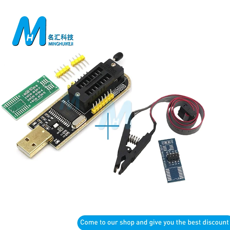 USB-программатор EEPROM Flash BIOS CH341A CH341 24 25 Series с программным обеспечением и драйвером +