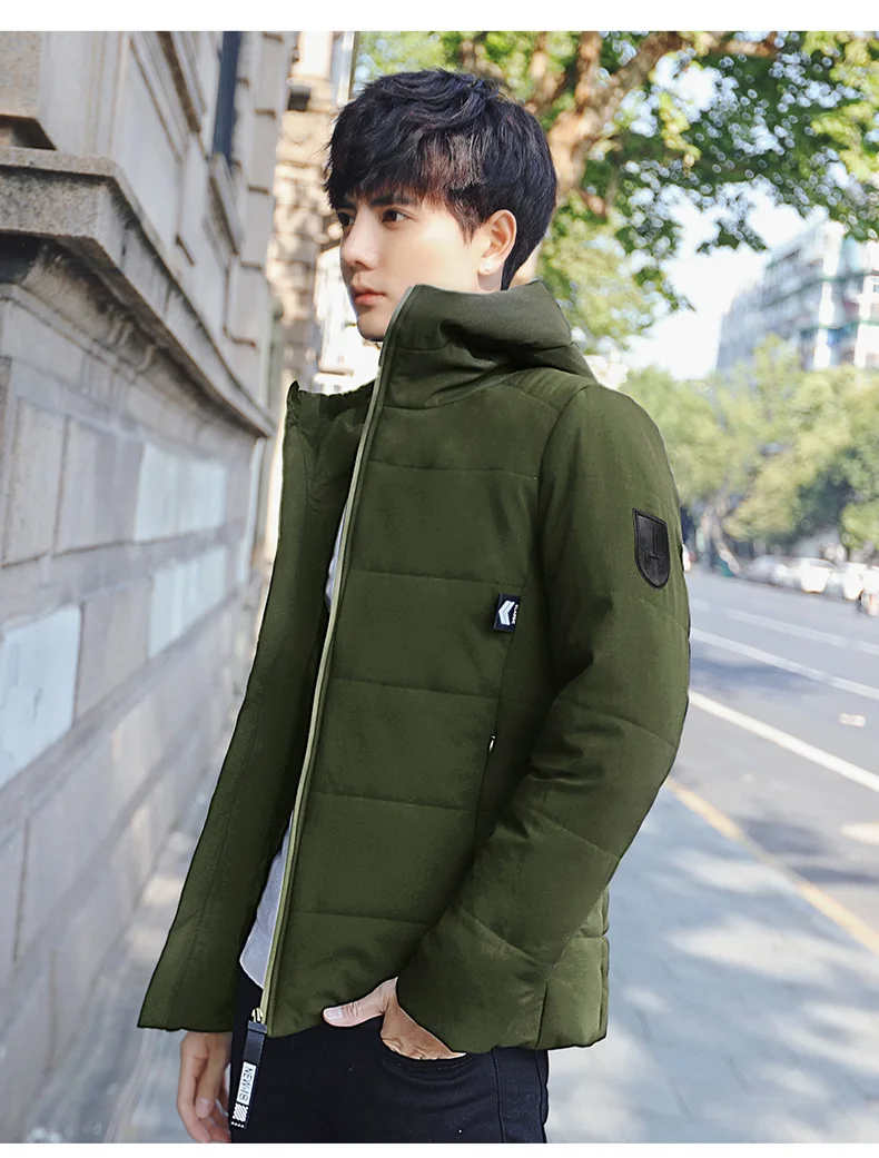 Cotton-padded Clothes Men's Winter Coat Korean-style Slim Fit Handsome Short Cotton Coat Winter Trend Thick Warmth Retention Mat