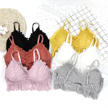 

ATHVOTAR Women Lace Tube Top French Sexy Bra Top Lingerie Camisole Tube Chest Wrap Bandeau Underwear