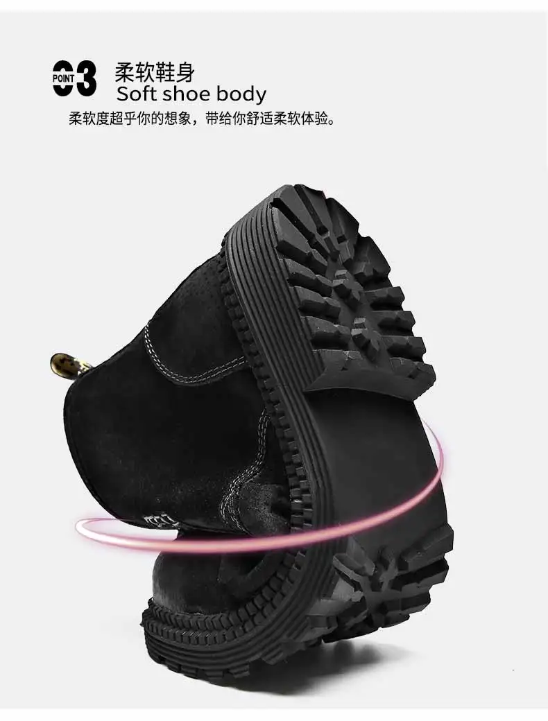 Men Shoes Mens Winter Snow Boots Martins Man Leather Shoe Ankle Bot Cowboy Waterproof Motorcycle Casual Coturno Botas Hombre
