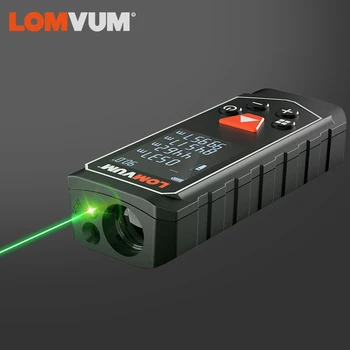 

LOMVUM GREEN Laser Meter Handheld Distance Meter USB Rechargeable Laser Ruler Rangefinders Digital Tape Electronic Leveling