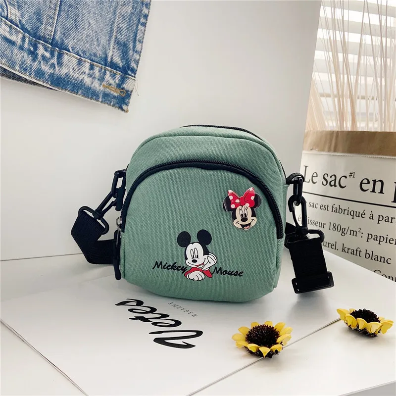 Genuine Disney Cartoon Anime Mickey Mouse Canvas Shoulder Bags Cute Fashion Women's Handbags Minnie Messenger Bag Girls Gifts crossbody bag women shoulder bag women messenger bag