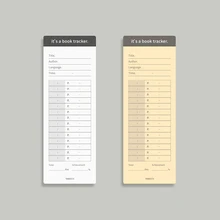 

Book Tracker Stationery Reading Progress Tracking Card Thick Paper Reading Memo Note Paper Book Marker Bookmark To Book Mark
