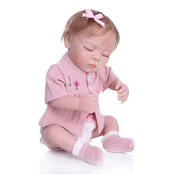 

48cm Reborn Doll Realistic Full Soft Silicone Vinyl Newborn Sleeping Babies Monkey Toy Clothes Lifelike Handmade Gift 72XC
