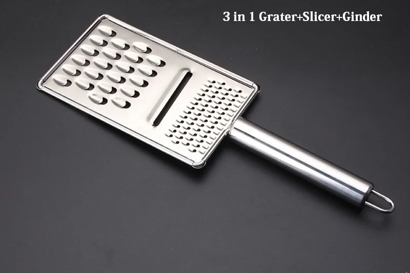 3 IN 1 grater 21 шт., кухонный гаджет для овощей и фруктов, Овощечистка, терка, резак для чеснока, измельчитель для сыра, нож для пиццы, лопатка для торта, инструменты для выпечки - Цвет: 3 IN 1 grater