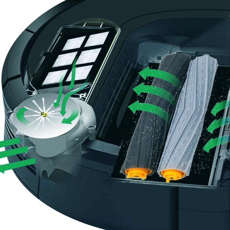 Комплект аксессуаров для IRobot Roomba 981 980 960 895 886 870 865 866 800 900 серии, Запчасти для авто 8 боковым щеткам обеспечен, 5 фильтр, 2 при помощи обратного осмоса