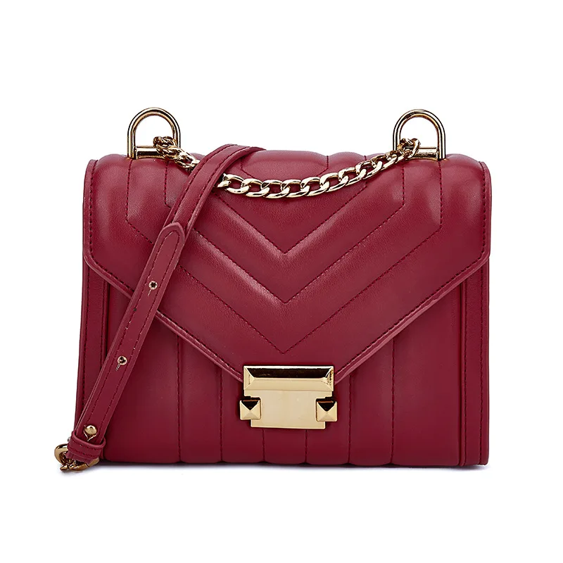 

Small Bag Lock WOMEN'S Bag 2020 Spring And Summer New Style Graceful Rhombus Chain Bag Versatile Crossbody Bag