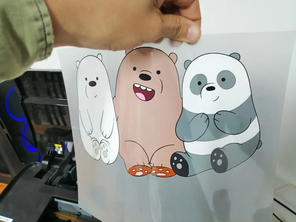 단면 매트 DTF 잉크젯 전송 PET 필름 시트 A4 & A3 + 사이즈 100 개, 좋은 품질