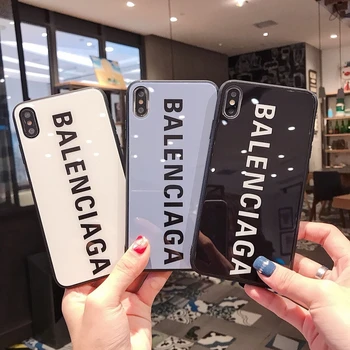 

for Apple11 ProMAX XS Mobile Phone Shell for Iphone Xr Elliptical Curved Xs Max Glass Shell Tide Brand 8plus Fashion