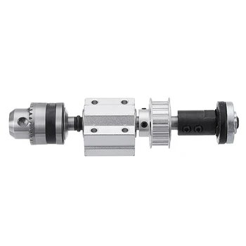 

Unpowered DIY Woodworking Cutting Grinding Spindle Trimming Belt B16 Drill Chuck Set Lathe Accessories