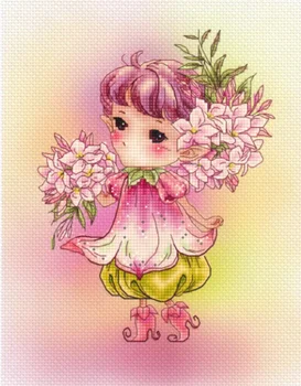 

GG RS cotton self-matching cross stitch Cross stitch RS cotton comes with no prints No prints Soda Jasmine Elf